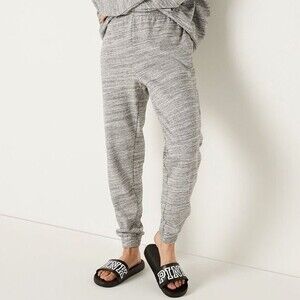 VICTORIA’S Secret PINK High Waist Campus Jogger Pants in Heather Gray